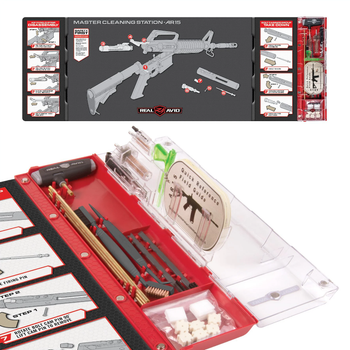 Набор для чистки оружия Real Avid Master Cleaning Station - AR15 калибра 0.223 / 5.56 мм с ковриком
