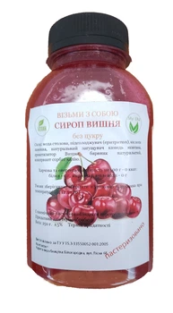 Сироп без сахара " Вишня" на эритритоле, 250г