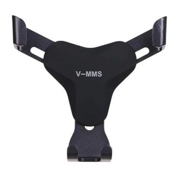 Автомобільний тримач Holder V-MMS HT-862 на решітку повітроводу дефлектора для смафона телефона Чорно-сірого кольору