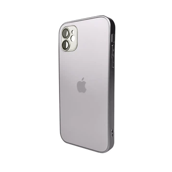 Чохол Premium для смартфона AG Glass Matt Frame Color Logo for Apple iPhone 12 Titanium Grey (AGMattFrameiP12Grey)