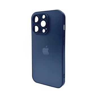 Чохол Premium для смартфона AG Glass Matt Frame Color Logo for Apple iPhone 15 Pro Navy Blue (AGMattFrameiP15PBlue)