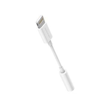 Аудіокабель WUW X210 Lightning – AUX 3.5 мм 10 см білий