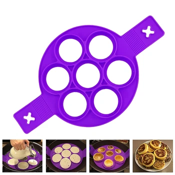 Силіконова форма для приготування оладок і яєчні Cake Maker Фіолетовий