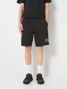 Шорты хлопковые короткие мужские Puma Essentials Graphics 68818801 M Black (4069156536845)