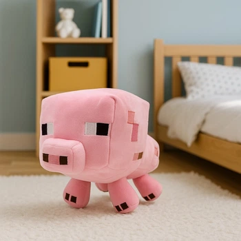 Плюшева іграшка Свинка Pig з Minecraft (оригінал Mojang)