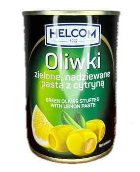 Оливки Helcom фаршированные пастой из лимона 280 г