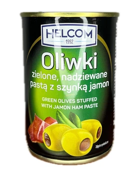 Оливки Helcom фаршированные пастой из хамона 280 г
