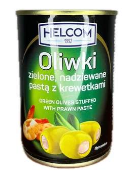 Оливки Helcom фаршированные пастой из креветок 280 г