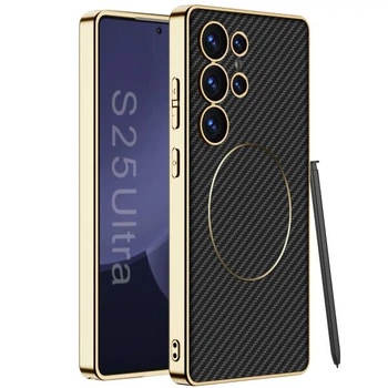Защитный чехол GKK Electro Armor для Samsung Galaxy S25 Ultra (S938) - Carbon Fiber