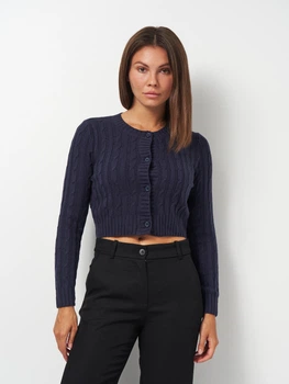 Кардиган женский H&M 1072443 S Тёмно-синий (2000001638040)
