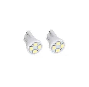 LED лампочка в автомобиль W5W T10 1210 4SMD белый свет 2 шт