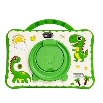 Детский планшет Dinosaur 7" HD с силиконовым чехлом Android 13, 4ГБ/64ГБ, WiFi, Bluetooth Зеленый 58322