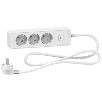 Мережевий подовжувач Schneider Electric 3 розетки з заземленням 1.5м білий ST9431W