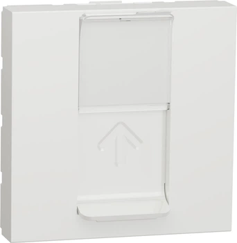 Розетка комп'ютерна RJ45 Schneider Electric Unica New категорія 6UTP 2 модулі білий NU341518