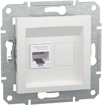 Розетка RJ45 Тип UTP категорія 6 Schneider Electric Asfora Білий без рамки EPH4770121
