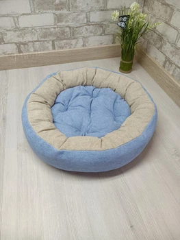 Лежак для тварин кішок та собак Animals_joy Бублик М 60 см(072)