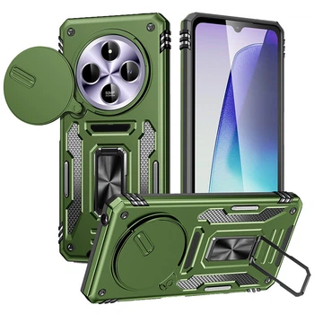 Чохол протиударний Epik Defender Cam Ring Case на Xiaomi Redmi 14C / 17C / A4 / Poco C75 Оливковий / Army Green