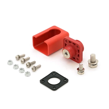 Корпусная клемма проходная 200A М8-M6 1000V медная красная