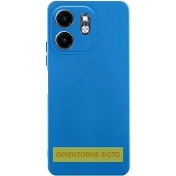 Чехол TPU GETMAN Liquid Silk Full Camera для Samsung Galaxy A12 Синий / Royal blue