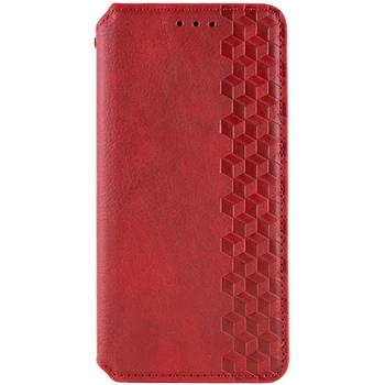 Шкіряний чохол-книжка GETMAN Cubic (PU) для Xiaomi Redmi Note 8 Pro Червоний