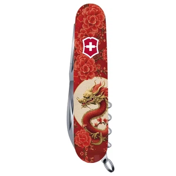 Складаний ніж Victorinox Climber з символом дракона для подарунка й активного відпочинку багатофункціональний
