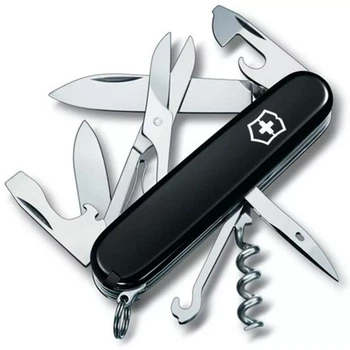 Складаний ніж Victorinox Climber багатофункціональний для активного відпочинку та подорожей чорно-червоний