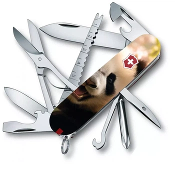 Складаний ніж Victorinox Fisherman Animal для риболовлі та відпочинку з 19 функціями та дизайном панди