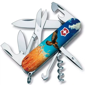 Складной нож Victorinox Climber многофункциональный для туристов и повседневного использования с 15 функциями