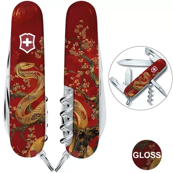 Складаний ніж Victorinox SPARTAN ZODIAC 13 функцій для активного відпочинку стильний аксесуар із золотою змійкою
