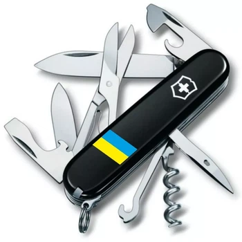 Складаний ніж Victorinox Climber з прапором України багатофункціональний для активного відпочинку та повсякденного