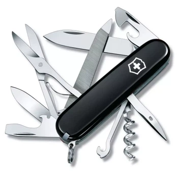 Складаний ніж Victorinox Mountaineer 91 мм чорний для активного відпочинку та подорожей 8 функцій