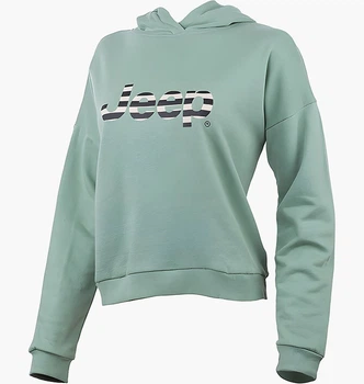 Худі Jeep Hooded Cropped Sweatshirt Striped Print Turquoise O102609-E854 S
