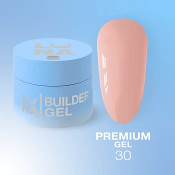 Гель LUNAMoon Premium Gel №30 (Розовый капучино) на 30 мл для укрепления, выравнивания и наращивания ногтей