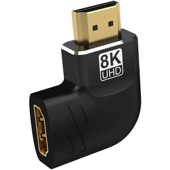Адаптер HDMI 2.1 male – female 8K/60Hz кутовий Г-подібний