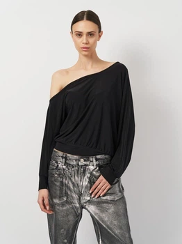 Блузка женская Boohoo HA9387_05 42 Черная (KAY2000001492659)