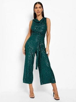 Комбинезон женский Boohoo FZZ33032_зел_03 38 Зеленый (KAY2000001571606)