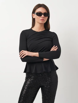 Блузка женская H&M 0558370_14 34 Бордовая (KAY2000000871448)