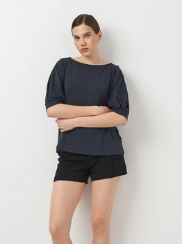 Блузка жіноча H&M 0664074_т.бир_02 M Темно-бірюзова (KAY2000001481813)