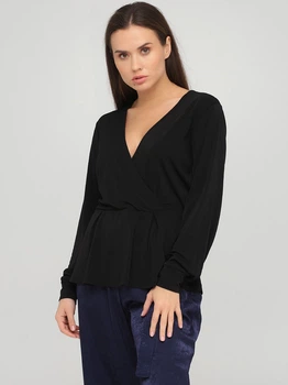 Блузка женская H&M 25-0778_чер,без пояса_10 S Черная (KAY2000001292334)