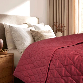 Покривало SoundSleep 151621 160х220 см бавовна бордовий