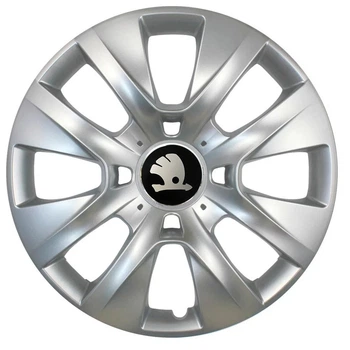 Автомобільні модельні ковпаки R14 Skoda 225 4шт, SJS, сріблясті