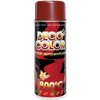 Термостійка аерозольна фарба DecoColor 800*C, червоний, 400мл