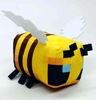 Мягкая игрушка Minecraft Пчелка Bee 22 см — пиксельное плюшевое насекомое с крылышками, арт. 00663-72