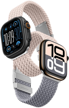 Pasek AMAZINGTHING Blend Band do Apple Watch 42 mm 2 szt. Pink-Gray (4896238002178)