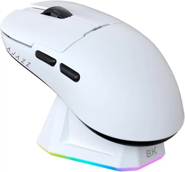 Бездротова (Bluetooth + 2,4G) ігрова миша AJAZZ AJ159 PRO, PAW3395, 26000 DPI, WHITE/БІЛА (AJ159PROW)