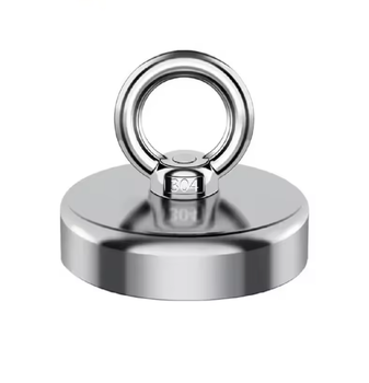 Магнит неодимовый поисковый с кольцом 32х27мм до 25кг Silver (500142)