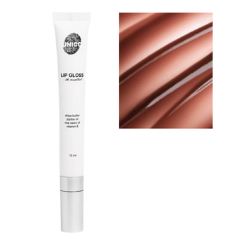 Блиск для губ з ментолом UNICO BROWNIE Lip Gloss 10 мл коричневий