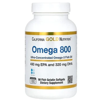 California Gold Nutrition® омега 800, рыбий жир фармацевтической степени чистоты 30 капсул