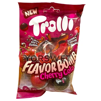 Жувальні цукерки Trolli Cherry Cola вишнева кола 75 г (0132)