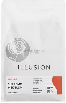 Кофе свежеобжаренный в зернах Illusion Colombia Supremo Medellin 1 кг